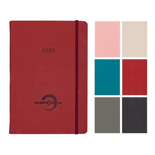 Ημερήσιο ημερολόγιο Silk, εύκαμπτο (flexi), πυρογραφική δερματίνη, με εκτύπωση λογοτύπου
