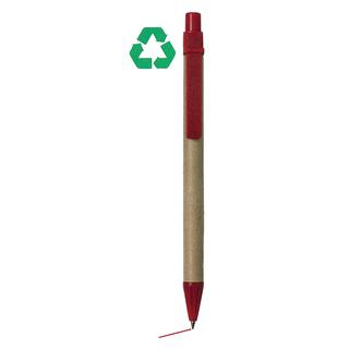 Στυλό ballpoint με ανακυκλωμένο σώμα, κόκκινη γραφή