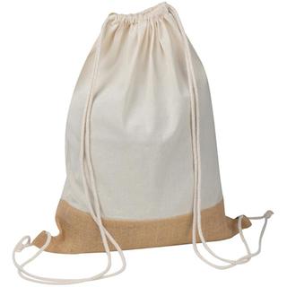 Τσάντα βαμβακερή πλάτης με βάση από λινάτσα